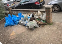 stones and rubble garden waste collected by waste london ltd